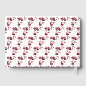 Elegant Winter Hellebore Floral Burgundy Wedding Gästebuch (Rückseite)