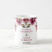Elegant Winter Hellebore Floral Burgundy Wedding Kaffeetasse (Mittel)