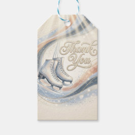 Elegant Winter Ice Skating Birthday  Geschenkanhänger