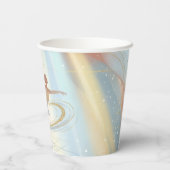 Elegant Winter Ice Skating Birthday Invitation  Pappbecher (Rückseite)