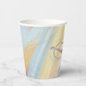 Elegant Winter Ice Skating Birthday Invitation  Pappbecher (Vorderseite)