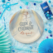 Elegant Winter Ice Skating Birthday Invitation  Pappteller (Party)