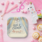 Elegant Winter Ice Skating Birthday Invitation  Pappteller (Party)