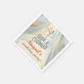 Elegant Winter Ice Skating Birthday Invitation Serviette (Ecke)