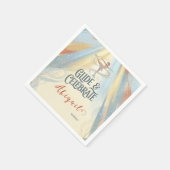 Elegant Winter Ice Skating Birthday Invitation  Serviette (Ecke)