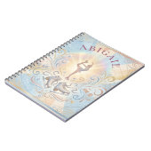 Elegant Winter Ice Skating Birthday Notizblock (Linke Seite)