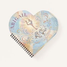 Elegant Winter Ice Skating Birthday  Notizblock