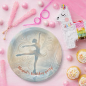 Elegant Winter Ice Skating Birthday  Pappteller (Party)