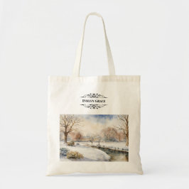 Elegant Winter Kensington Gardens Tote Bag Tragetasche