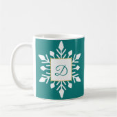 Elegant Winter Monogram Kaffeetasse (Links)
