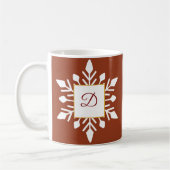 Elegant Winter Monogram Kaffeetasse (Links)