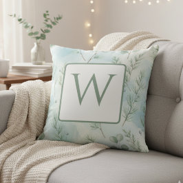 Elegant Winter Monogram Kissen
