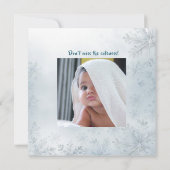 Elegant Winter Onederland Einladung zum 1. Geburts (Rückseite)