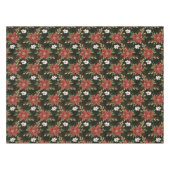 Elegant Winter Poinsettia on Dark Background Tischdecke (Vorderseite (Horizontal))