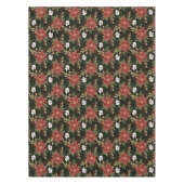 Elegant Winter Poinsettia on Dark Background Tischdecke (Vorderseite)
