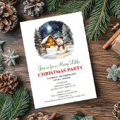 Elegant Winter Scene Christmas Party Invitation Einladung