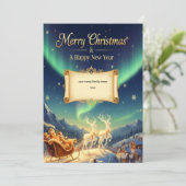 Elegant Winter Scene Personalized Christmas Greeti (Stehend Vorderseite)