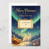 Elegant Winter Scene Personalized Christmas Greeti (Vorne/Hinten)