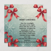 Elegant Winter Snowflake Frame with Red Bows Ankündigung (Vorne/Hinten)