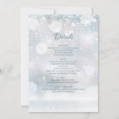 Elegant Winter Snowflakes All In One Wedding Einladung (Rückseite)