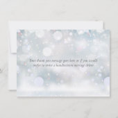 Elegant Winter Snowflakes Grüne Danke (Rückseite)