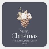 Elegant Winter Sticker - "Frohe Weihnachten" (Vorderseite)