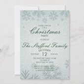 Elegant Winter themed Snow Xmas Tree Weihnachten Einladung (Rückseite)