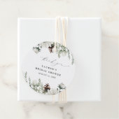 Elegant Winter Watercolor Danke Brautparty Geschenkanhänger (Beispiel)