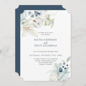 Elegant Winter Wedding Theme Einladungen (Vorne/Hinten)