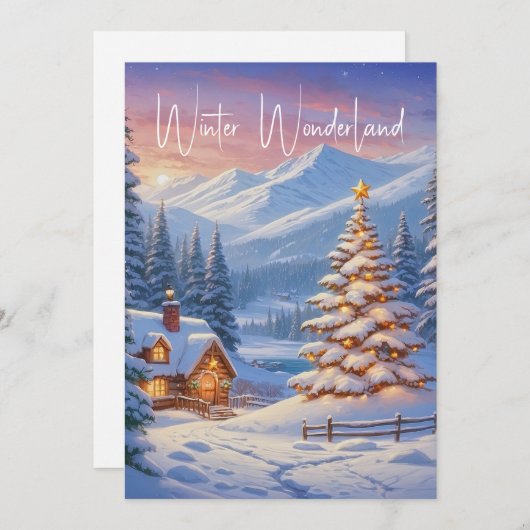 Elegant Winter Wonderland Festlich Weihnachten (Vorne/Hinten)