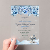 Elegant Winter Wonderland Quinceañera Snowflakes Acryleinladungen (Insitu (Handheld))