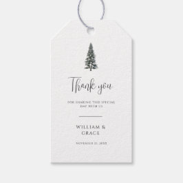 Elegant Winter Wonderland Snowboardfahren Hochzeit Geschenkanhänger