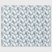 Elegant Winter Woodland Snowy Fir Forest Weihnacht Geschenkpapier (Flach)