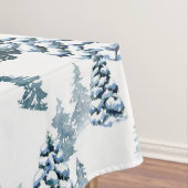 Elegant Winter Woodland Snowy Fir Forest Weihnacht Tischdecke (Beispiel)