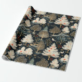Elegant Winter Woodland Weihnachten Geschenkpapier (Ungerollt)