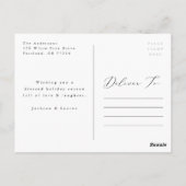 Elegant Winterfoliage Frame | Holiday Foto Postkarte (Rückseite)