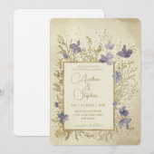 Elegant Wintry Foliage Winter Wedding Einladung (Vorne/Hinten)