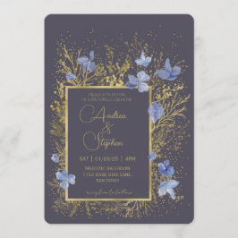 Elegant Wintry Foliage Winter Wedding Einladung