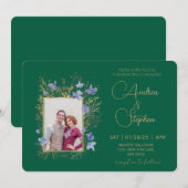 Elegant Wintry Foliage Winter Wedding Einladung (Vorne/Hinten)