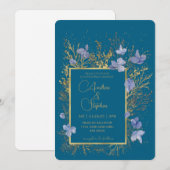 Elegant Wintry Foliage Winter Wedding Einladung (Vorne/Hinten)