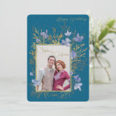 Elegant Wintry Foliage Winter Wedding Einladung (Stehend Vorderseite)