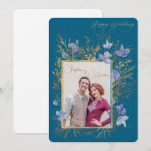 Elegant Wintry Foliage Winter Wedding Einladung (Vorne/Hinten)