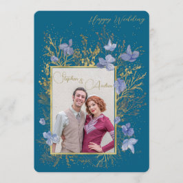 Elegant Wintry Foliage Winter Wedding Einladung