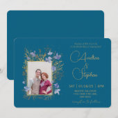 Elegant Wintry Foliage Winter Wedding Einladung (Vorne/Hinten)