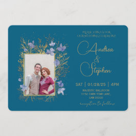 Elegant Wintry Foliage Winter Wedding Einladung