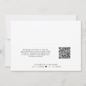 Elegant, wir entwickeln QR-Code Hochzeitsempfang Einladung (Rückseite)
