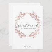 Elegant Wir Got Verheiratete Hochzeitsankündigung  Ankündigung (Vorne/Hinten)