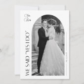 Elegant Wir haben Verheiratete Hochzeitskonten-Kar Ankündigung (Vorderseite)