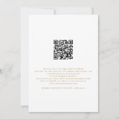 Elegant Wir machen Gold Script QR Code Hochzeit Einladung (Rückseite)