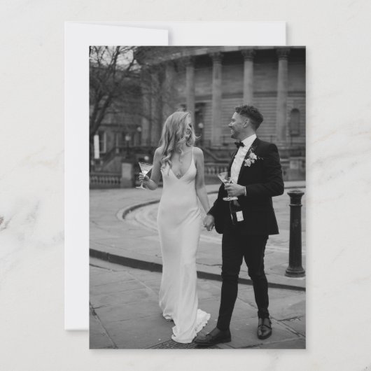 Elegant Wir sind eine Verlobte Einladung zur Engag (Rückseite)